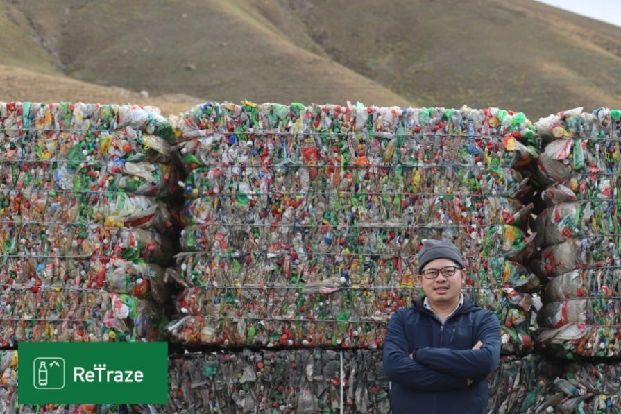 Recycling mountain plastic